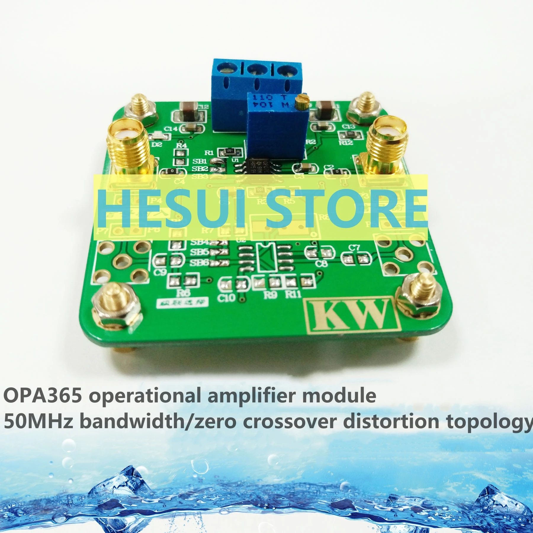 OPA365 High performance operational amplifier module 50MHz bandwidth zero crossover distortion topology