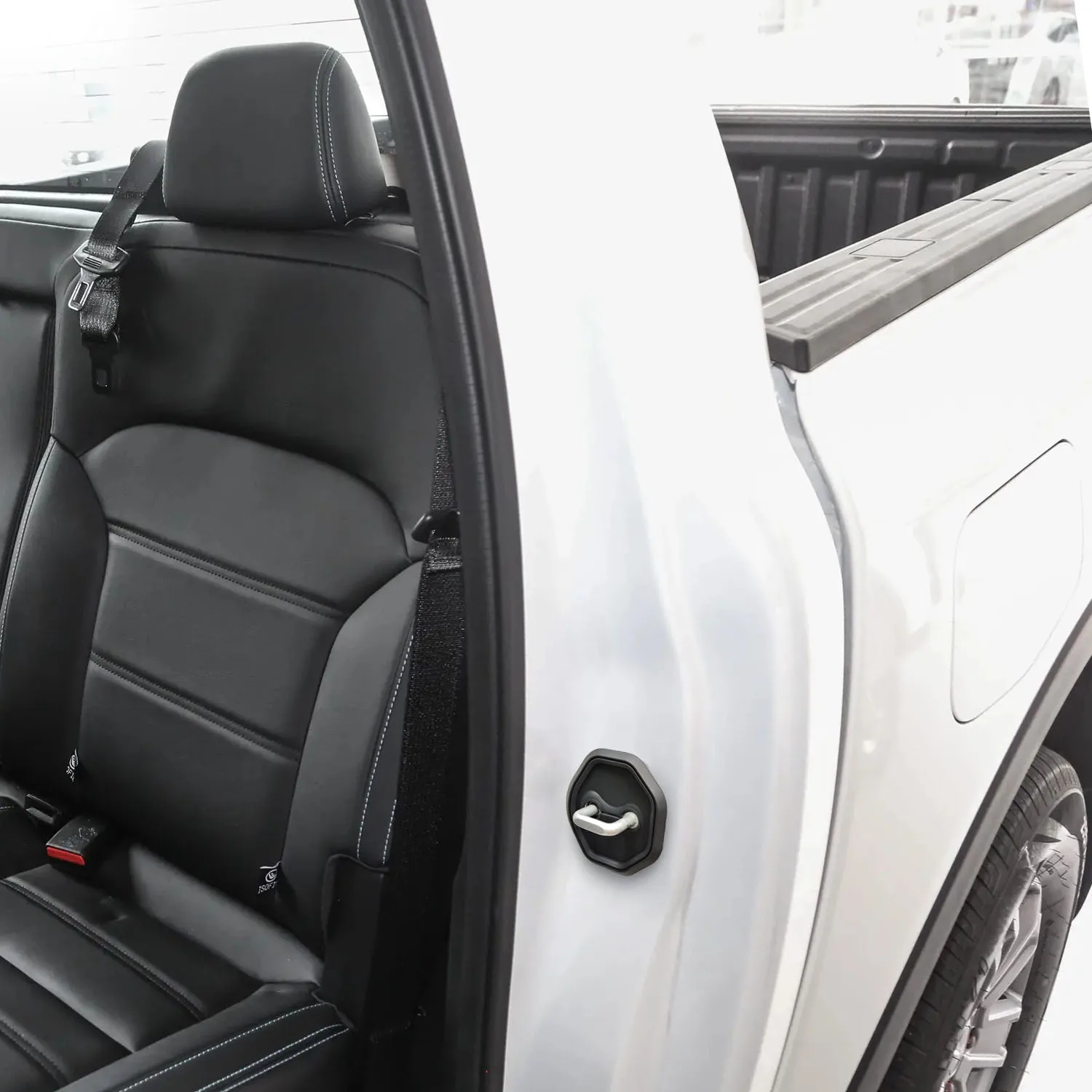 Fit For Ford Ranger T9 2023 2024 4pcs Silicone Car Doors Lock Buckle Cover Anti-rust Protective Sticker Shock Mat Car Accessorie