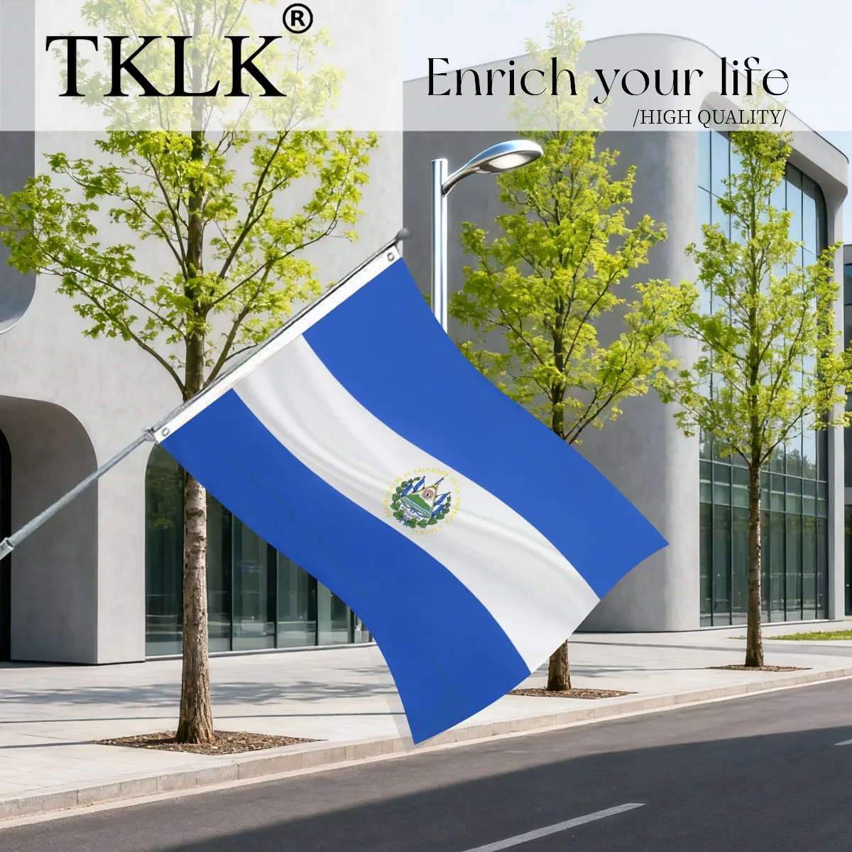 

1pc/2pcs SV SLV El Salvador Flag, 90x150cm Durable Country Flag Banner, Premium Polyester Vibrant Colors, 2 Grommets