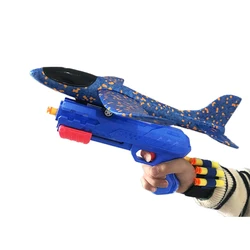 Big Size Foam Plane Launcher Airplane Catapult Glider Toys for Kids Children Outdoor Game Shooting Fly Birthday Boy Gifts