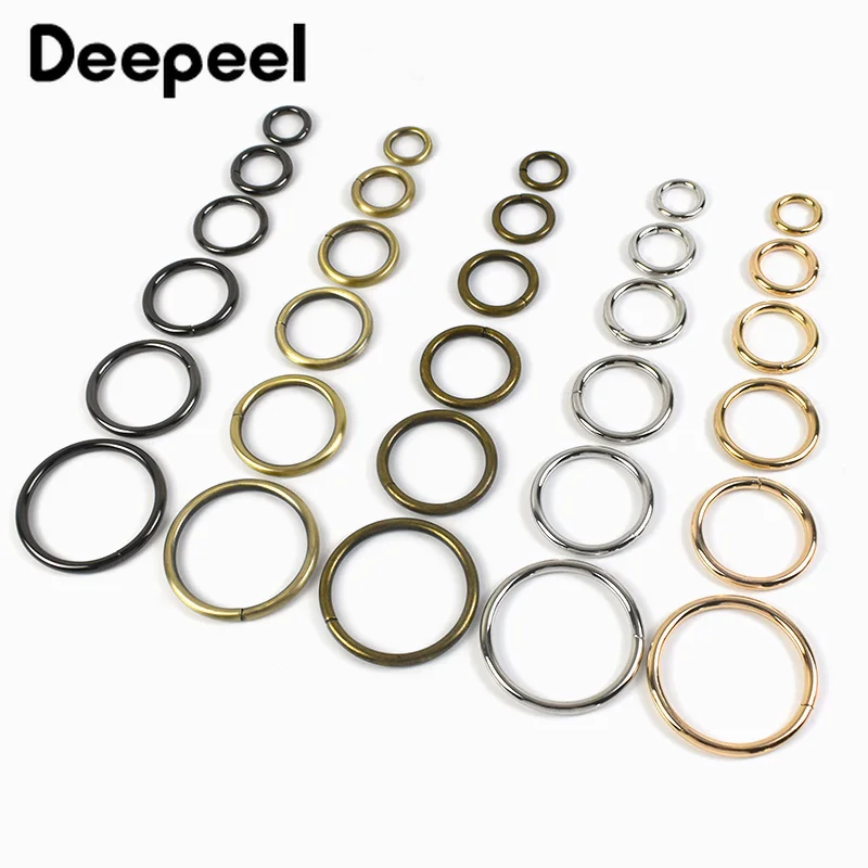 20Pcs 20/25/32/38mm Metal O Ring Buckles for Bag Straps Backpack Loops Clasp Keychain Connector Leather Hardware Accessories