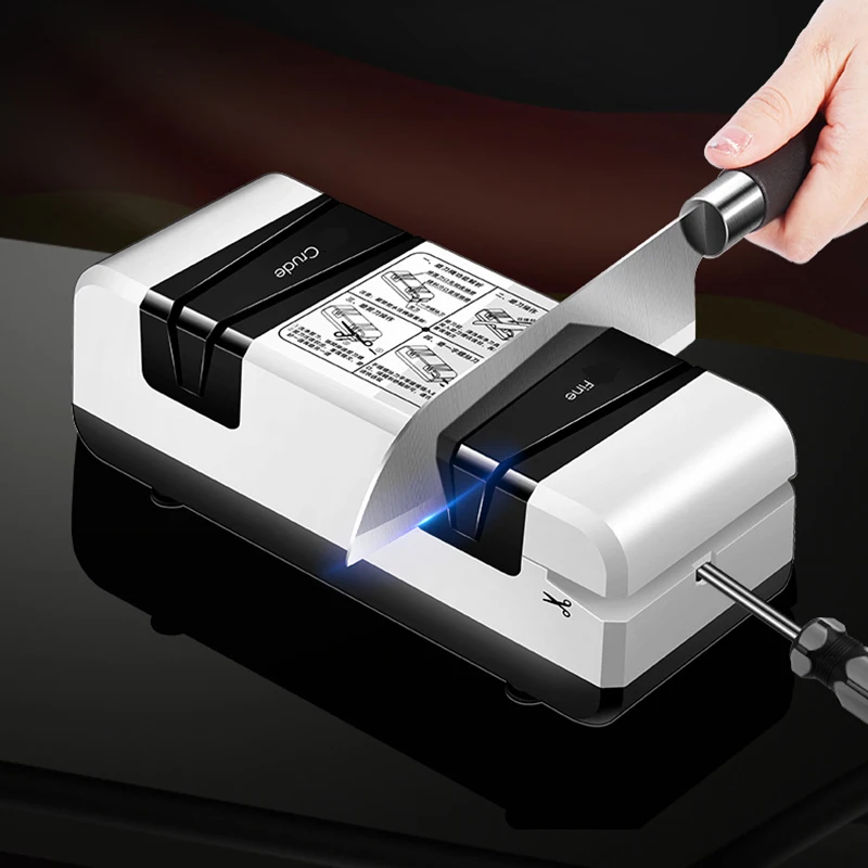 

Fully Automatic Diamond 4 in 1 Household Electric Knife Sharpener Power Saving Electric Scissor Knife Sharpener