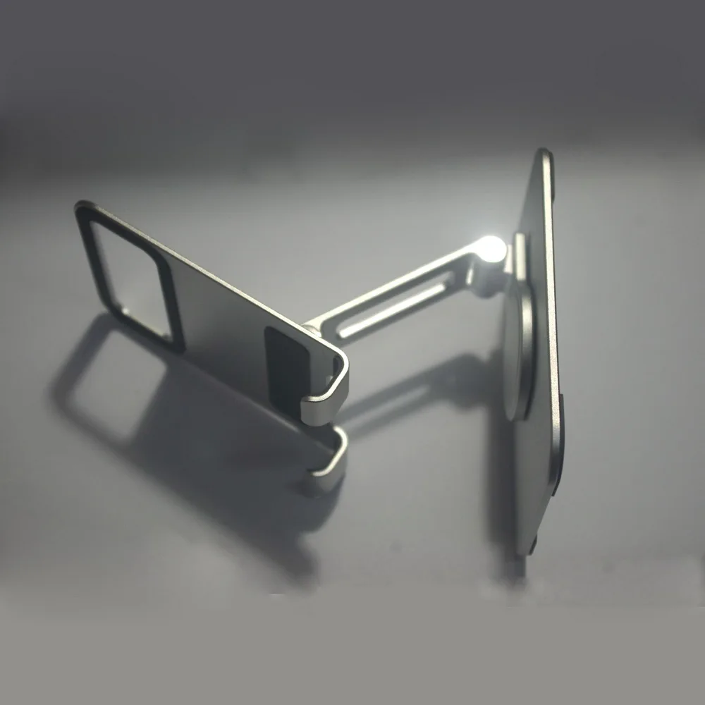 Luxury Deluxe Aluminium alloy Frosted Rotatable & Foldable Replicate Silver Space Grey Metal Phone Holder