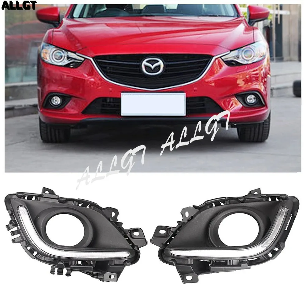 

ALLGT LED Daytime Running Light+Turn Signal For Mazda 6 Atenza M6 DRL Fog 2013 2014