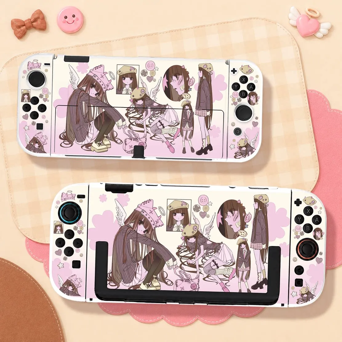 Anime Split Protective Case for Nintendo Switch 2 OLED NS Console Dockable Drop-Proof Joy-Con Controller Case Dock Cover Gift