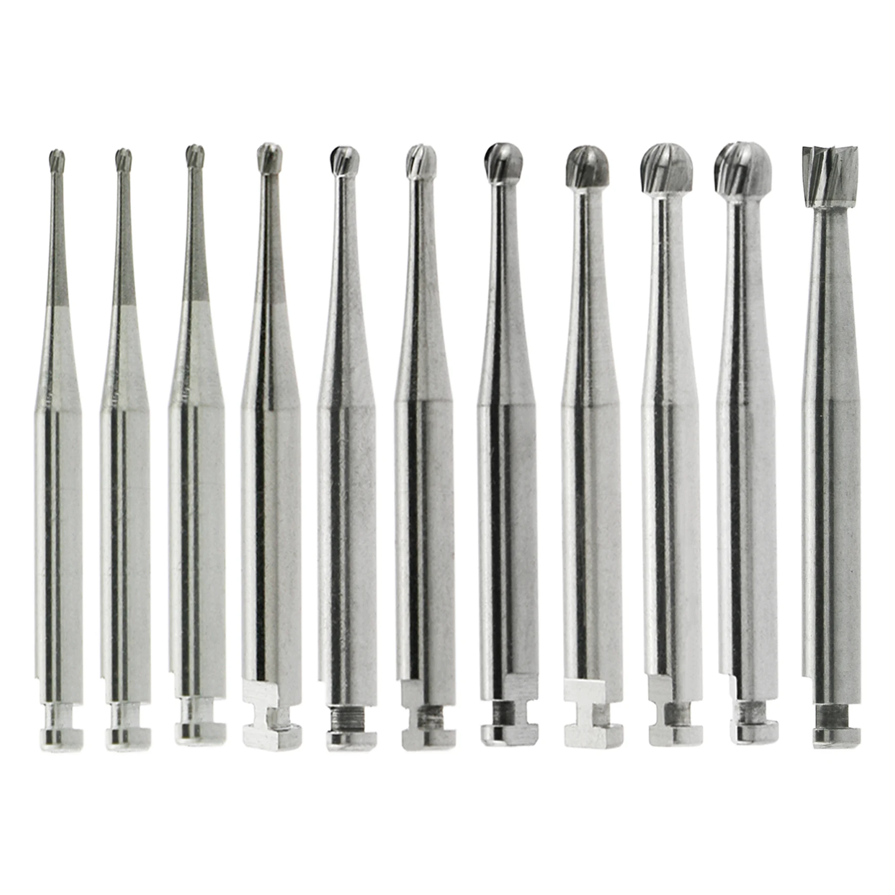 PRIMA WAVE Dental Tungsten Carbide Burs Round Ball Shape Burs RA Series For Dentistry Lab Clinic Low Speed Handpiece 5Pcs/Pack