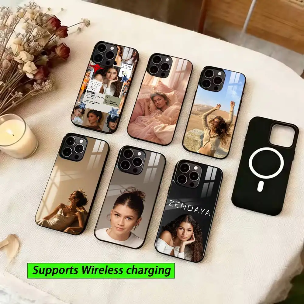 

Actress Z-endaya sexy Phone Case For iPhone15,16,17,14,13,12,11 Plus,Pro Magnetic For Wireless Charging