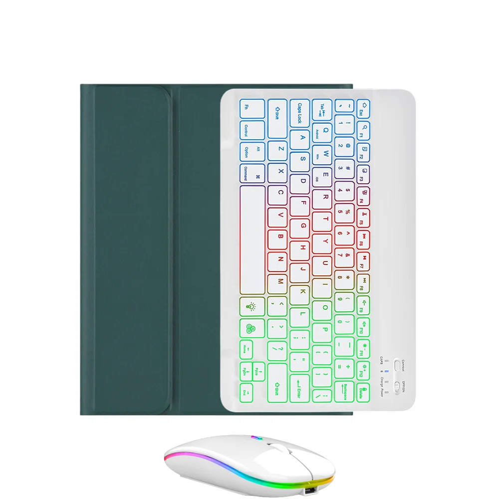 

For Samsung Tab A8 10.5" Case Keyboard Mouse Rainbow Backlight Korean Spanish Arabic Russian Portuguese Magic Keyboard Funda