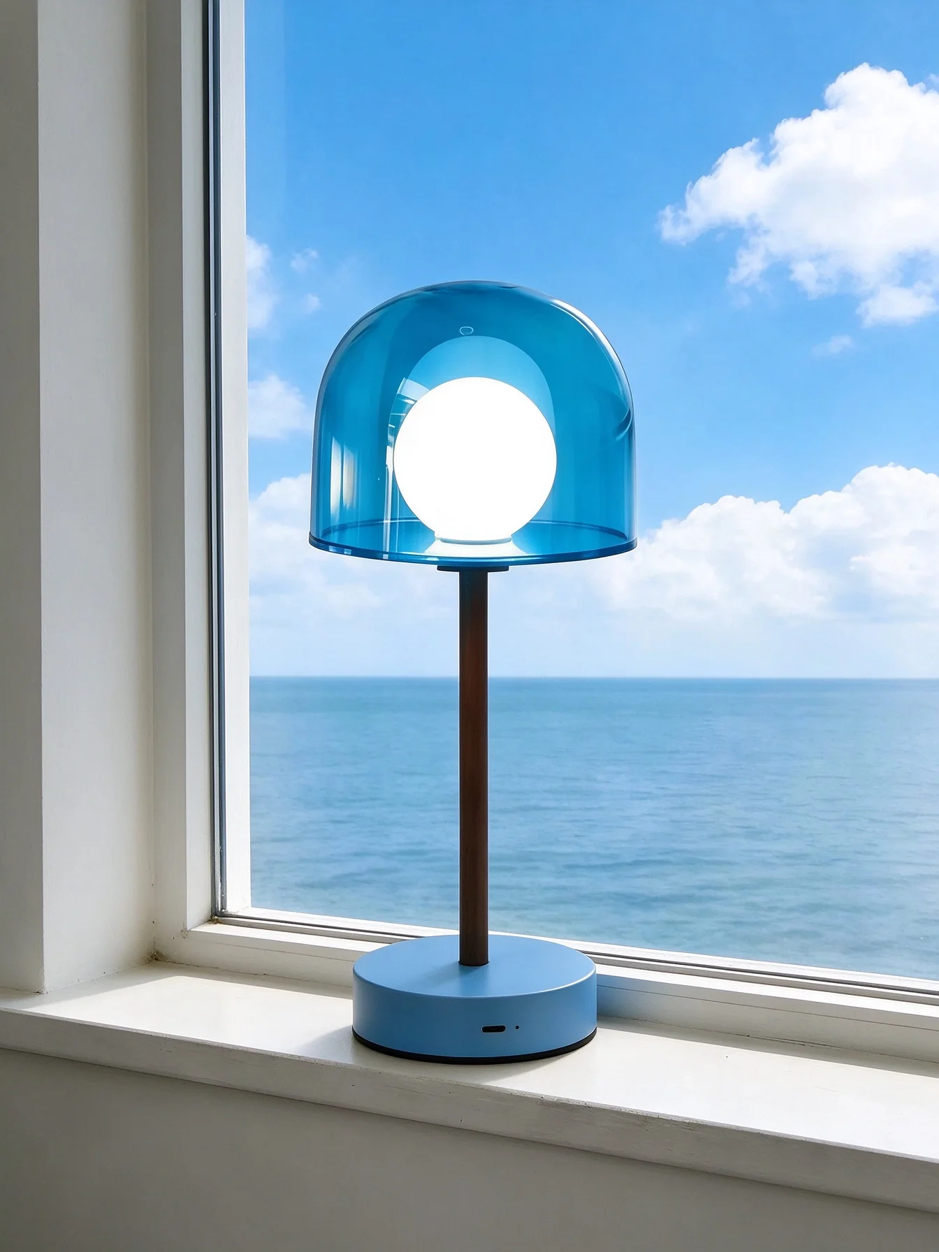 LED Tricolor Dimmable Mushroom Table Lamp Touch Sensor USB Rechargeable Portable Ambient Bedside Night Light Home Decor - view 6
