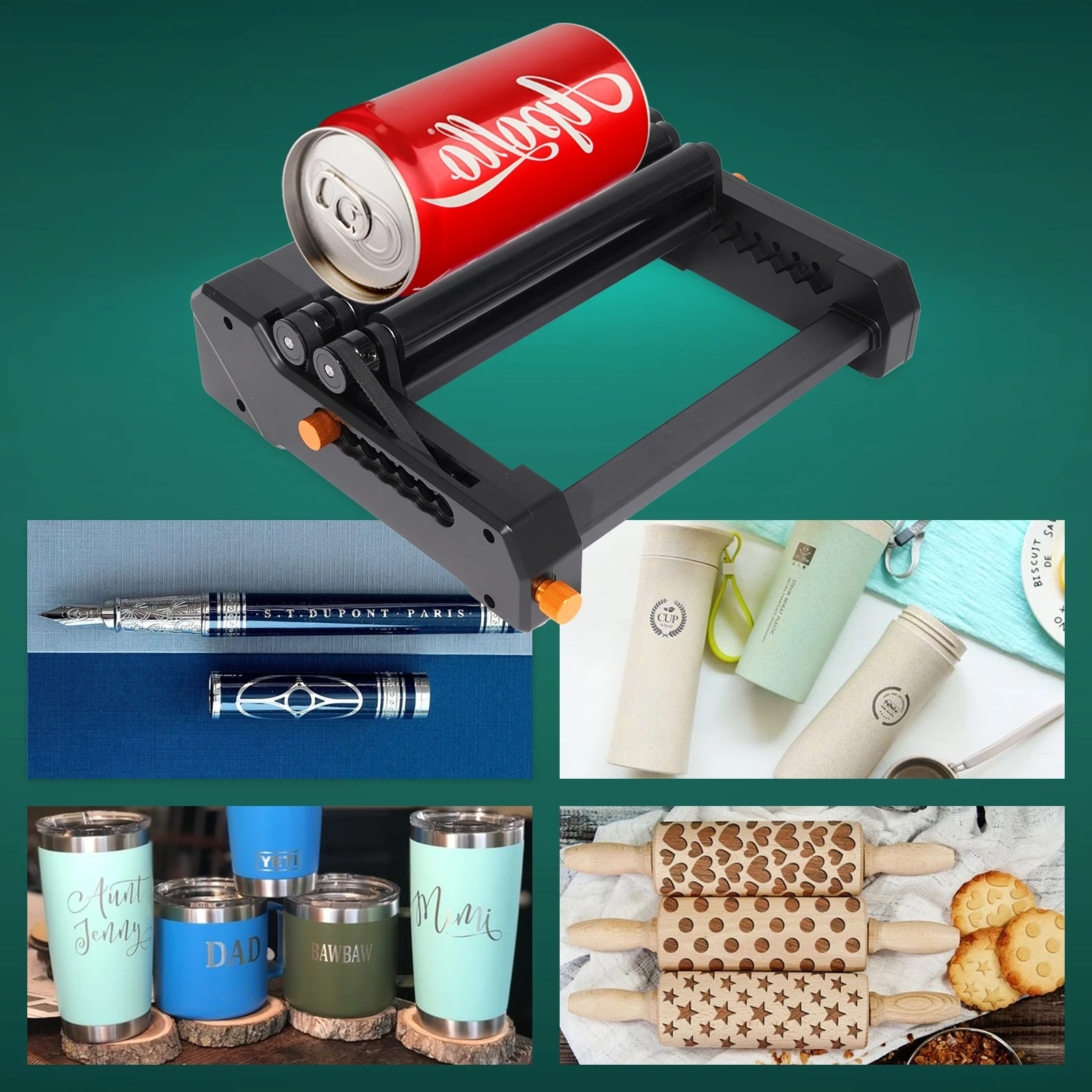 Roller Rotary Engraving Attachment for Laser Marking & Engraving