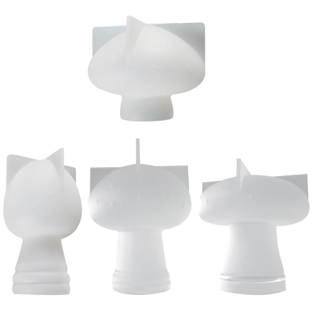 

4pcs Crystal Epoxy Silicone Mold for Crafts Decoration DIY Mushroom Shape 3D Flexible Durable Jewelry Accessories Parts