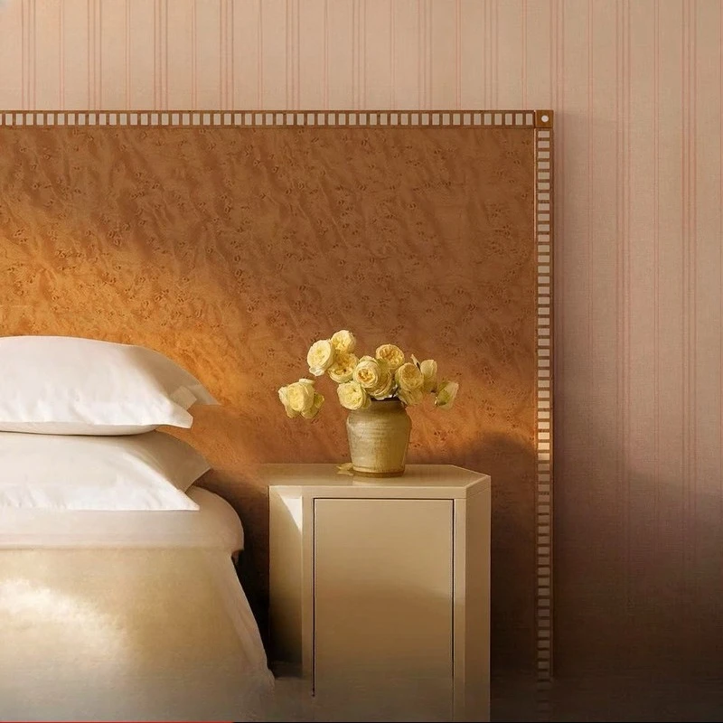 Medieval solid wood double bed retro style art sense bedroom widescreen natural tree tumor skin 1.8 bed