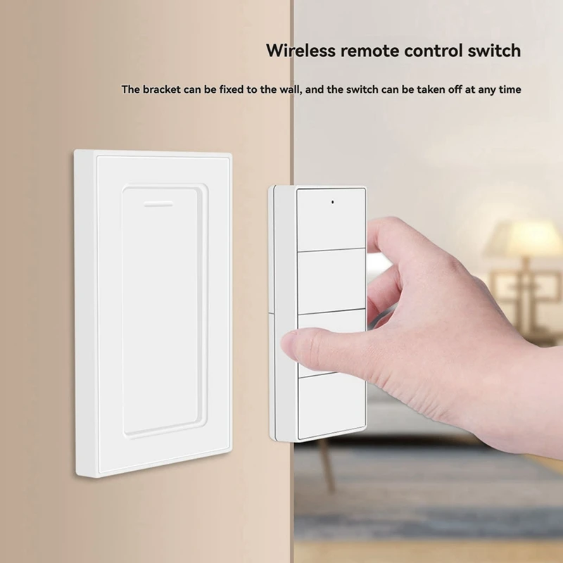 Tuya Zigbee Wireless 4-Gang Scene Switch Smart Life App Control, Battery Powered Portable Scene Push Button Switch