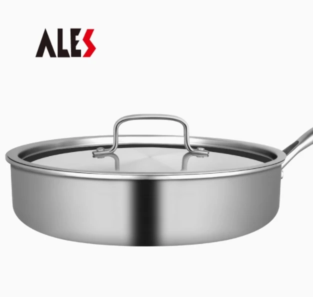 Applicable to 304 stainless steel non-stick pan no oil smoke flat bottom induction cooker general purpose