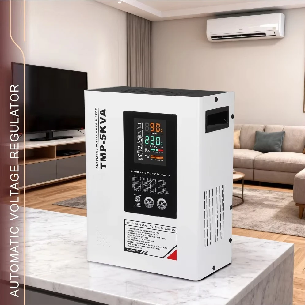 Factory Supply 5KVA Relay Type Single Phase Avr Ac Automatic Voltage Regulator Stabilizer 220V for Home Appliances
