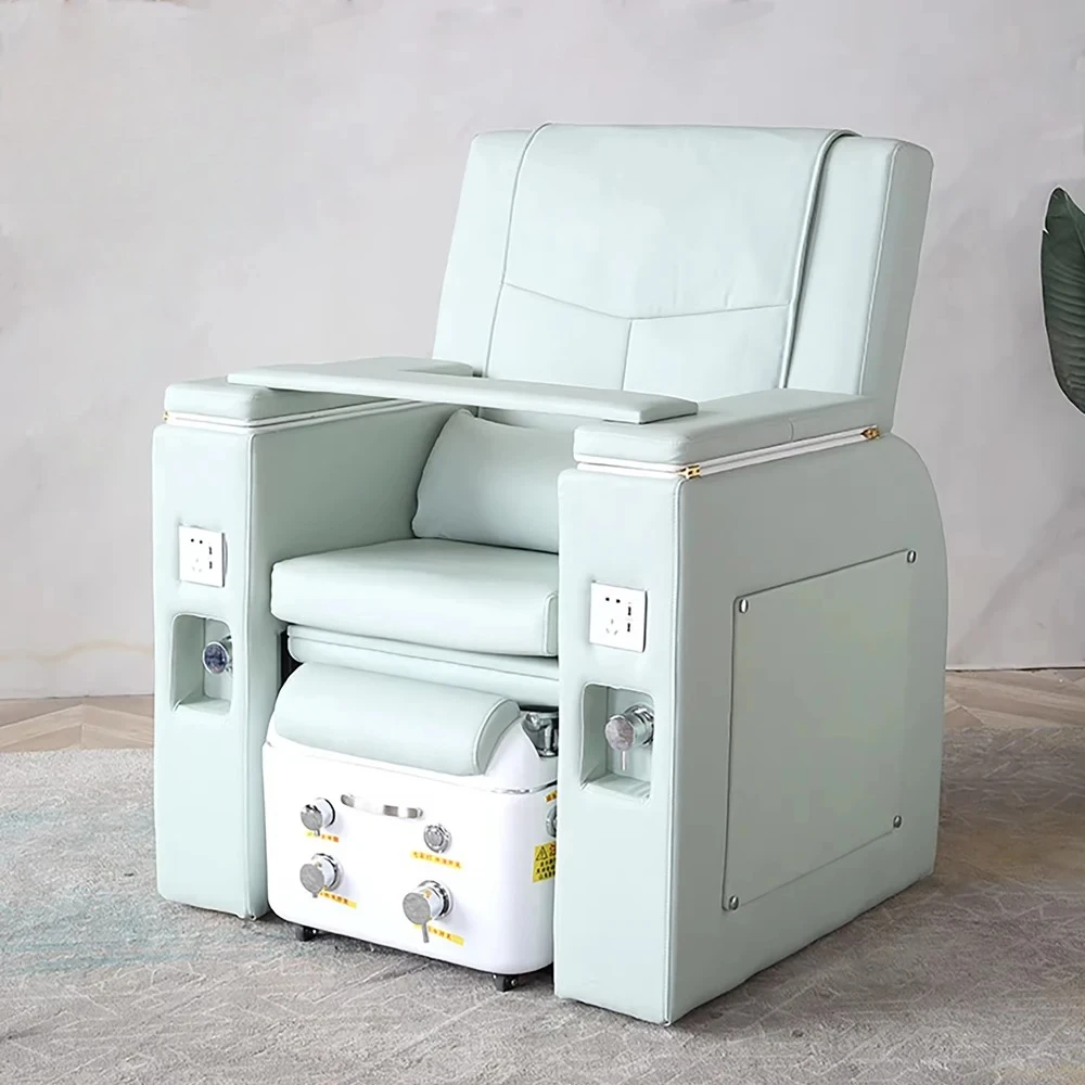 Immagine 4: Poltrona per Pedicure con Funzione Termostatica e Idromassaggio in Pelle Sintetica per Salone di Bellezza, Massaggi e Spa