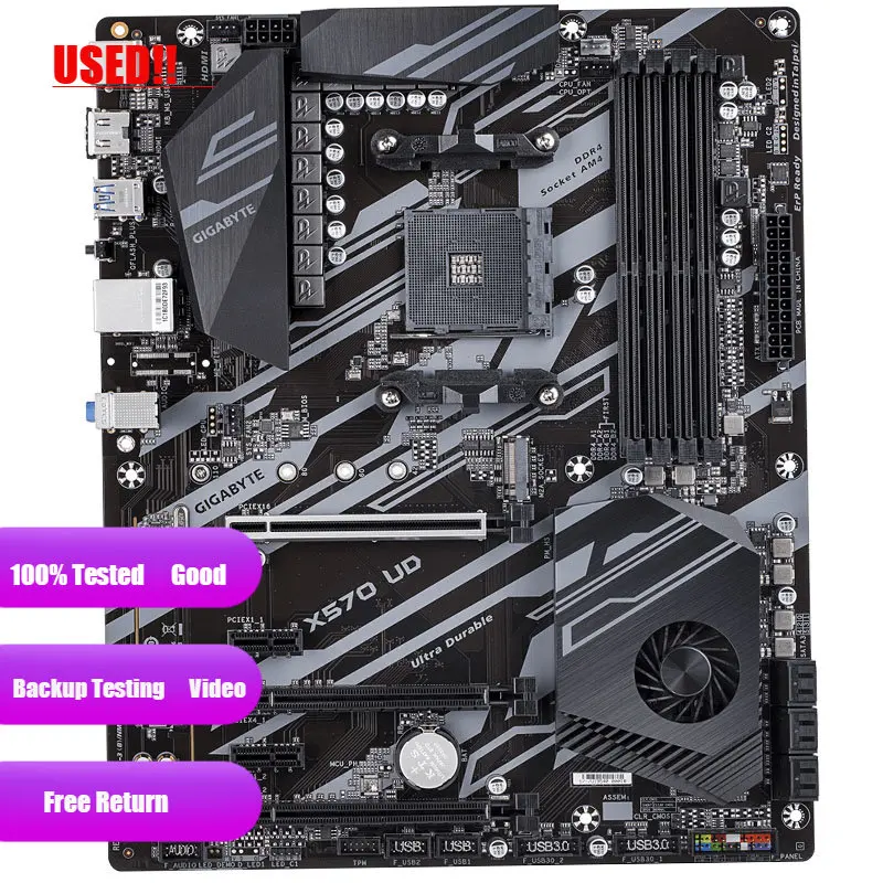 Gigabyte X570 UD Motherboard ATX Socket AM4 AMD X570 DDR4 128GB PCI-E 4.0 SATA III USB3.2 Original Desktop Mainboard