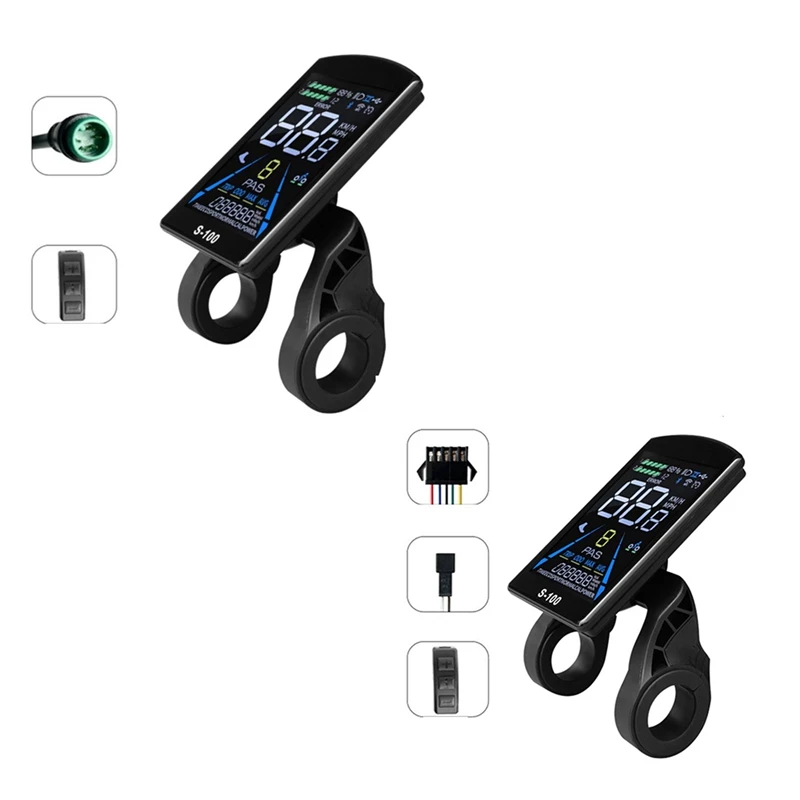 

HOt!Electric Bicycle Display S-100 LCD Display Control 24V - 72V Speed Meter 5pin Speedometer
