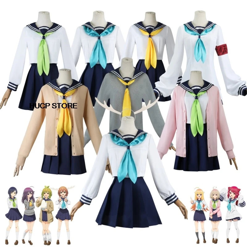 Noko Shikanoko Cosplay Costume Wig Anime My Deer Friend Nokotan Dress School Uniform JK Sailor Skirt Headwear Torako Koshi Women