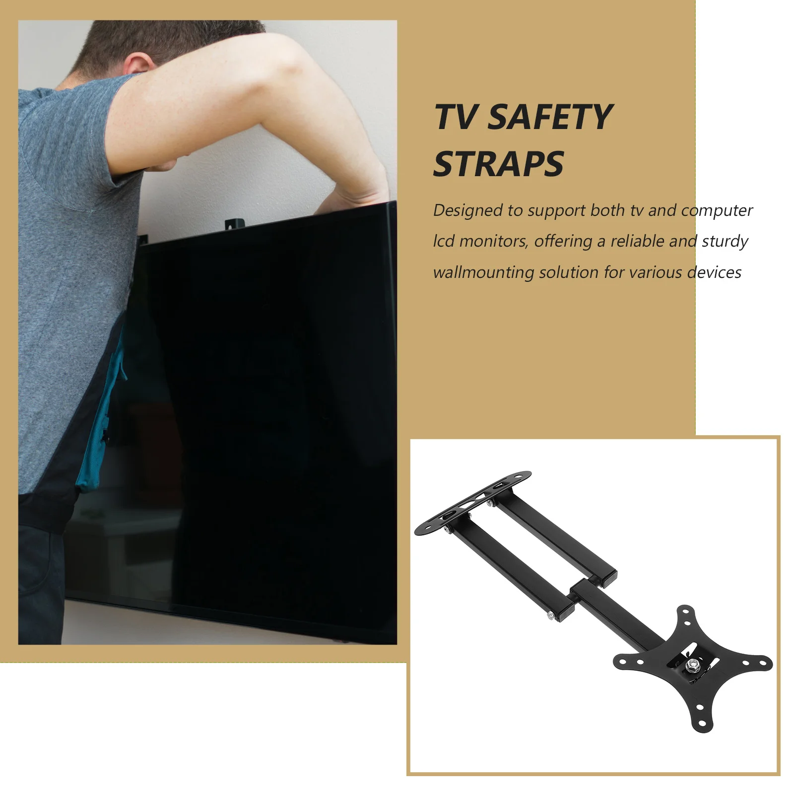 

Lcd Monitor Mount Wall Bracket Extension Arm 360 Degree Rotation Adjustable Articulating Stand For Led Computer