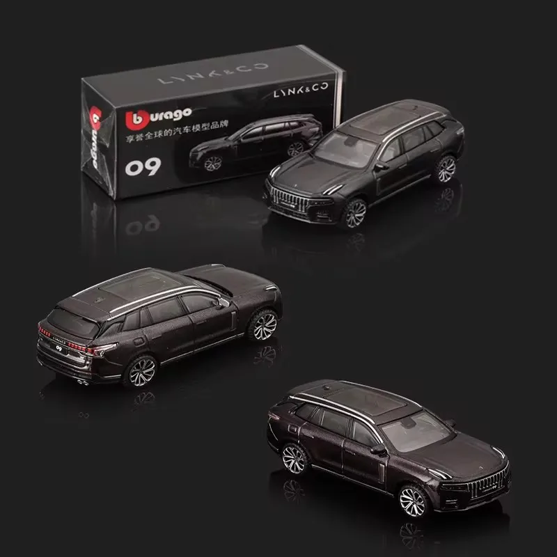 Liga miniatura Diecast modelo carro brinquedos, Bburago, L Zeeker 009 Geely, Monjaro, Suv, Mewtwo Co 09, presente de Natal, 1:64, em estoque