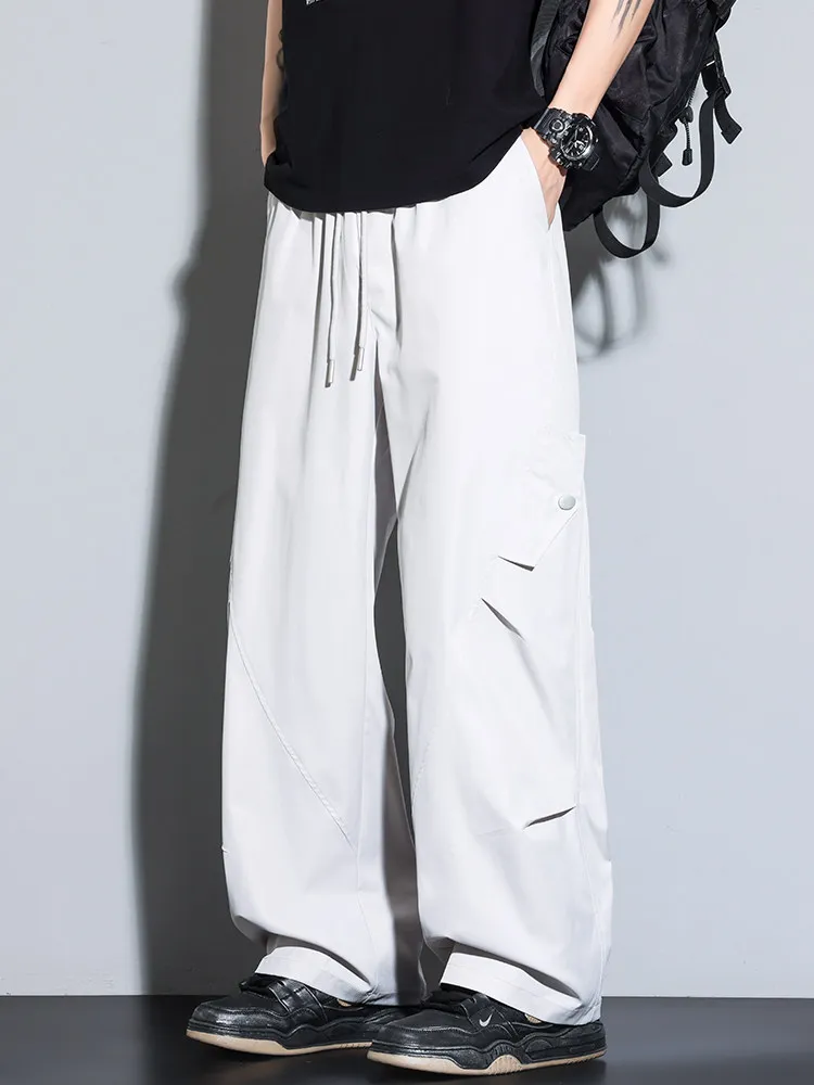 

Men's Casual Workwear Pants Thin Qui Dry Loose Straight Leg Wide Leg Spring Summer Street Sle Sport Polyester Fiber