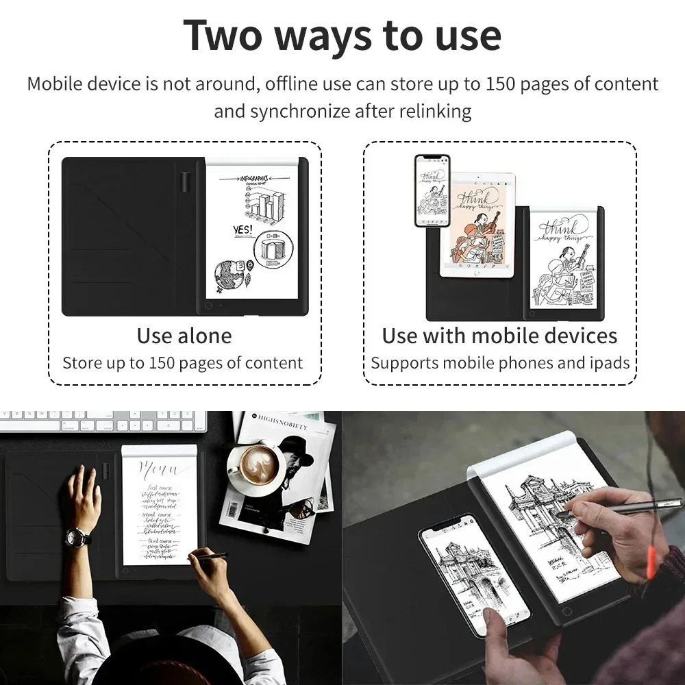 10 Inch Creative Smart Notepad A5 Paper Bluetooth Business Office Digital Tablet Doodle Drawing Board Writing Art Tablet