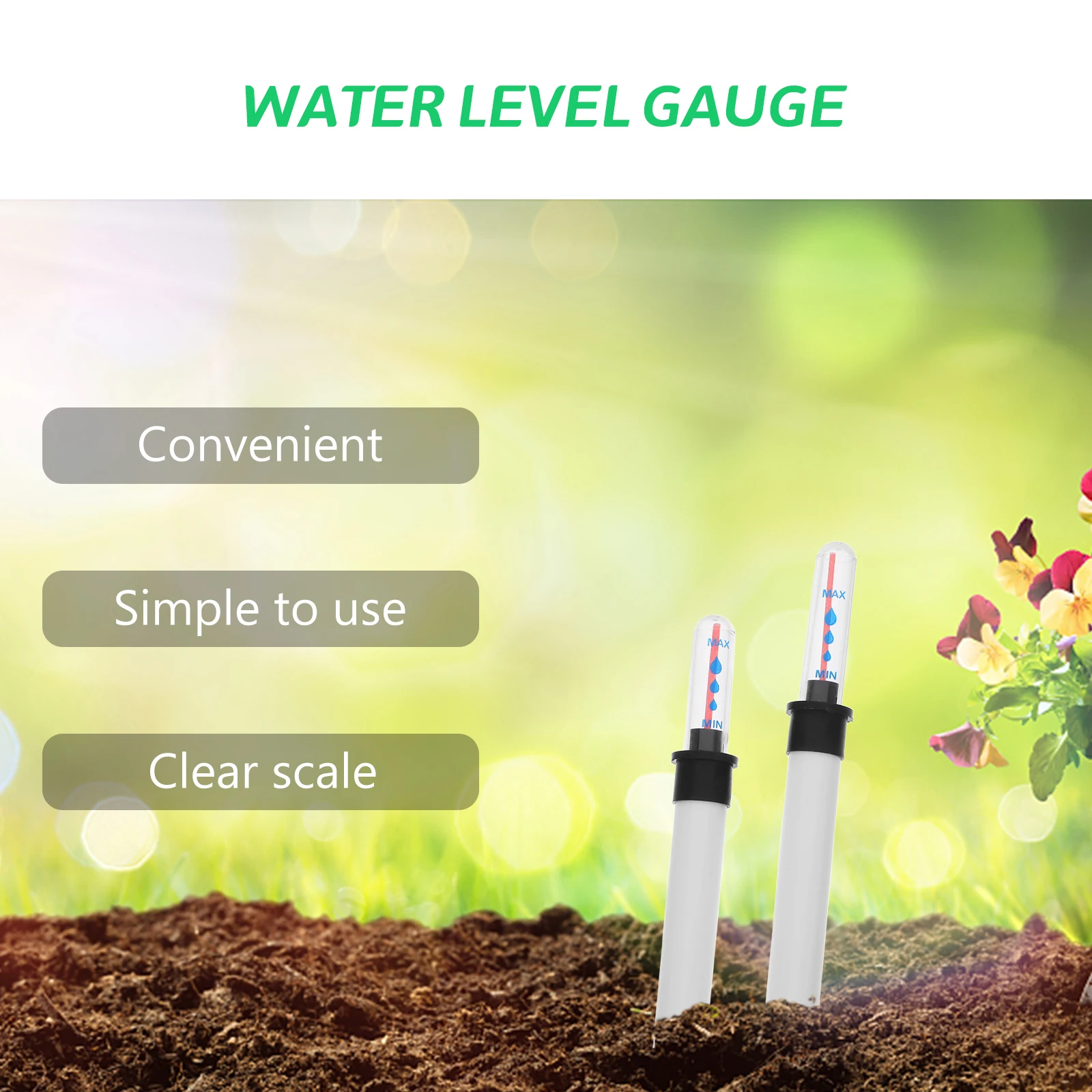 

4pcs Water Level Indicator For Plants Clear Scale Buoy Design Durable Plastic Gauge For Potted Plant Outdoor Indoor Use