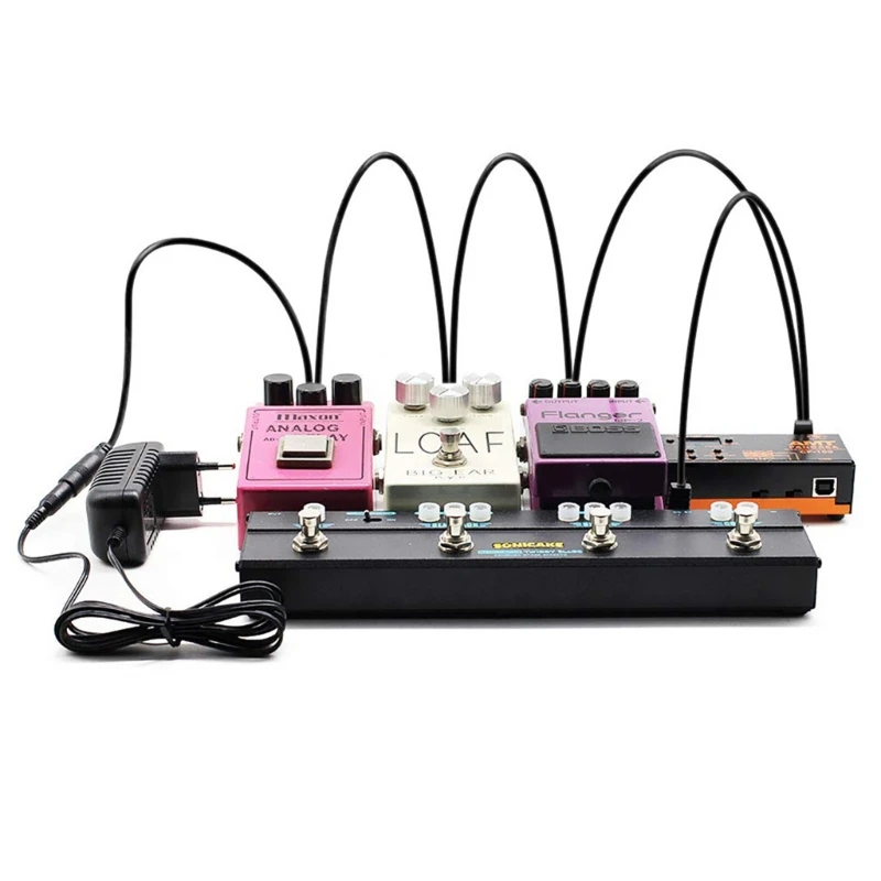 3/4/5/6/8 Way Guitar Pedal Power Supply Cable Power Supply Adapter Splitter Cord Guitar Effect Pedal Right Plug R66E