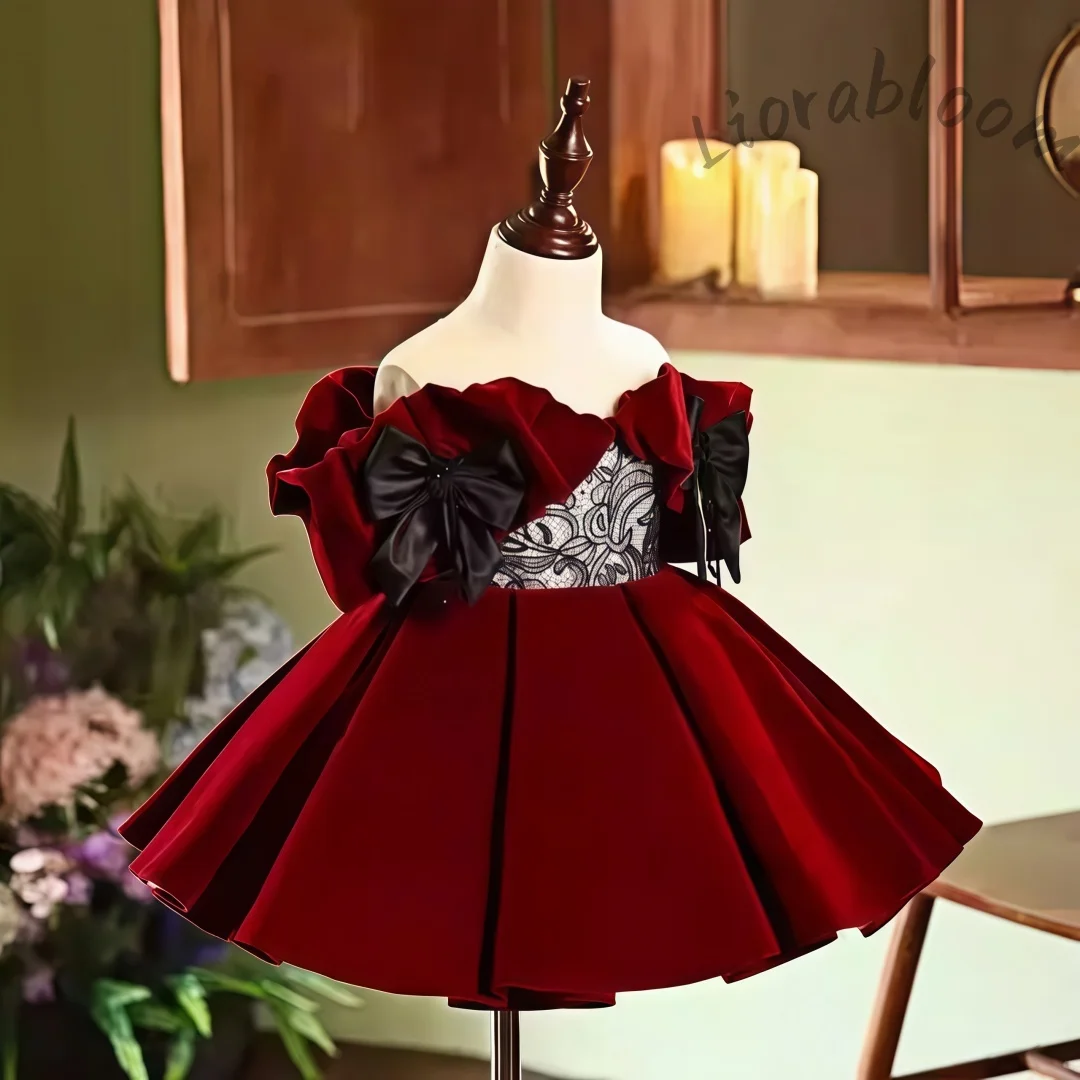 

Red Formal Dress For Girls High-Quality Party Dress Girls' Formal Wear Flower Girl Dress Girls' Skirts
