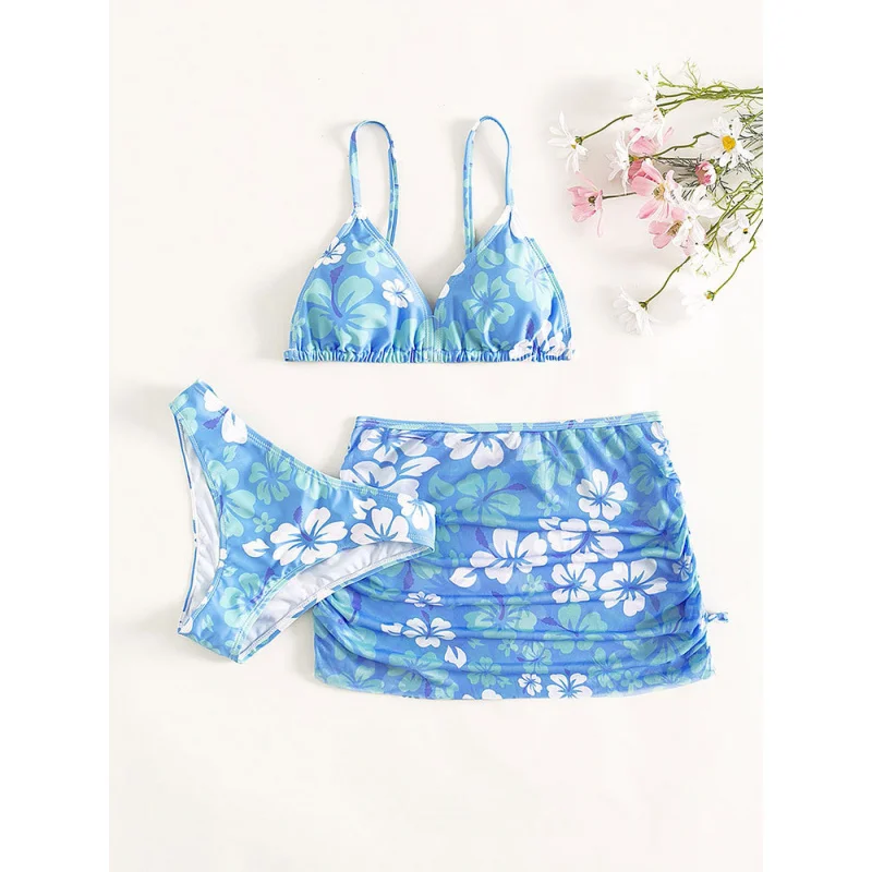 Children's Swimsuit Summer Girls Swimwear Girls' Split Cute Princess Dress Children's Three-Piece Bikini