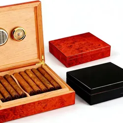 GALINER Classic Cigar Humidor Box Cedar Wood Case W/ Magnets Hygrometer Humidifier For Cigars Travel Humidor