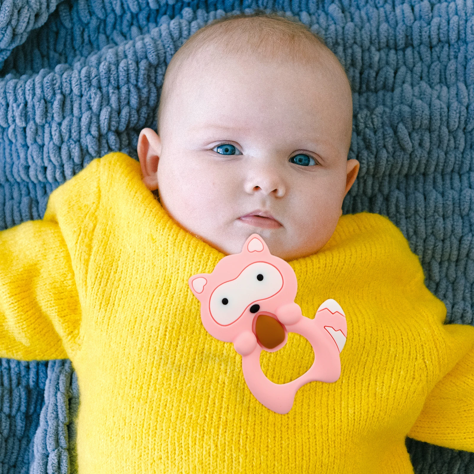 

Glue Biting Toys Teething Baby Silicone Teether Chew Molar Educational for Babies