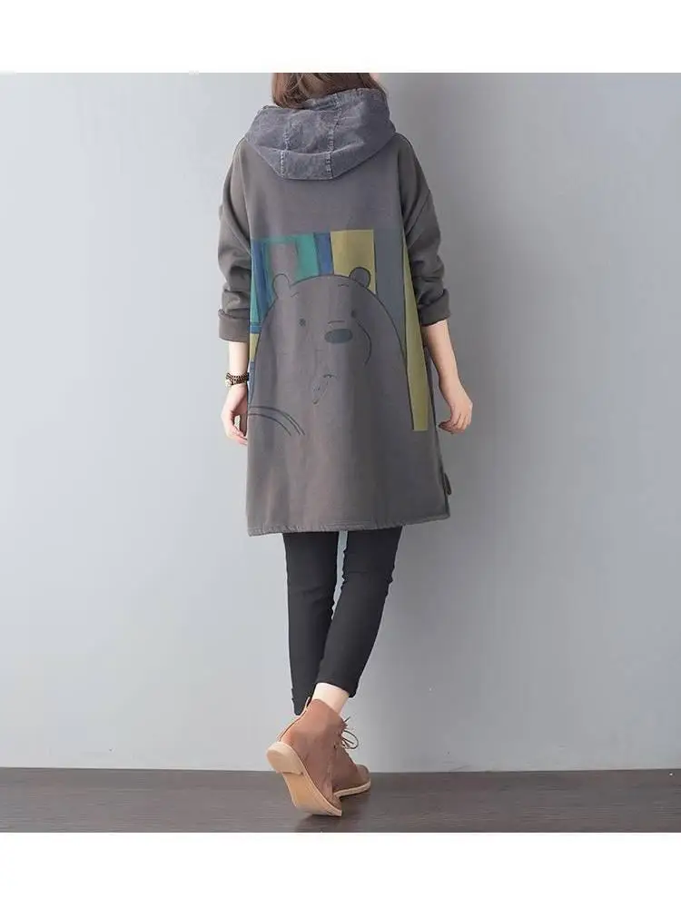 เสื้อแจ็คเก็ตสเวตเชิ้ตกำมะหยี่หนานุ่มสไตล์ลำลองหลวมๆ ระดับไฮเอนด์ ความยาวปานกลาง สำหรับผู้หญิง ฤดูใบไม้ร่วงและฤดูหนาว ปี 2025