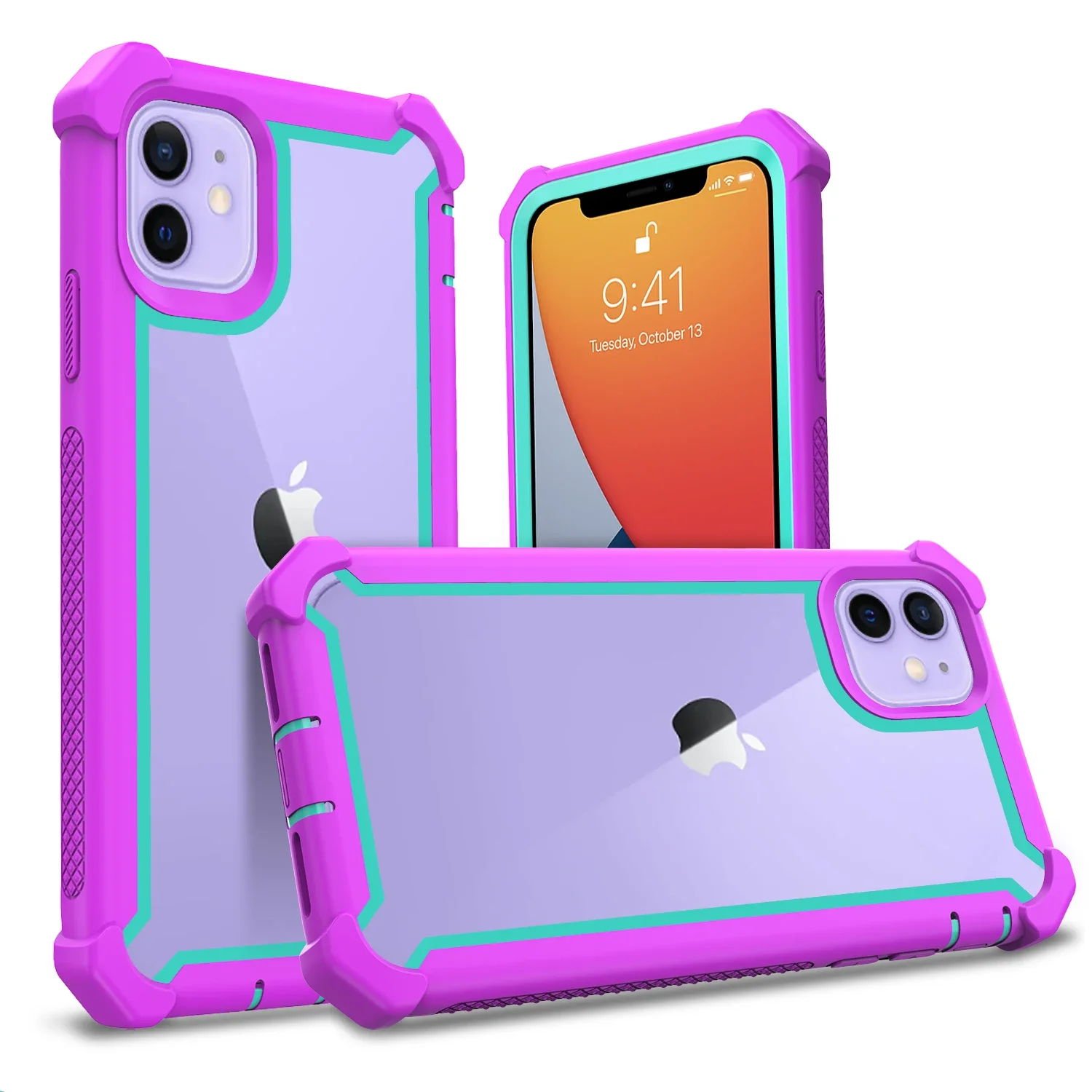 Shockproof Case for Apple iphone 15 14 13 12 11 Pro Max XR XS MAX 7 8 Plus SE 2020 Case Rugged Hybrid Hard Cover