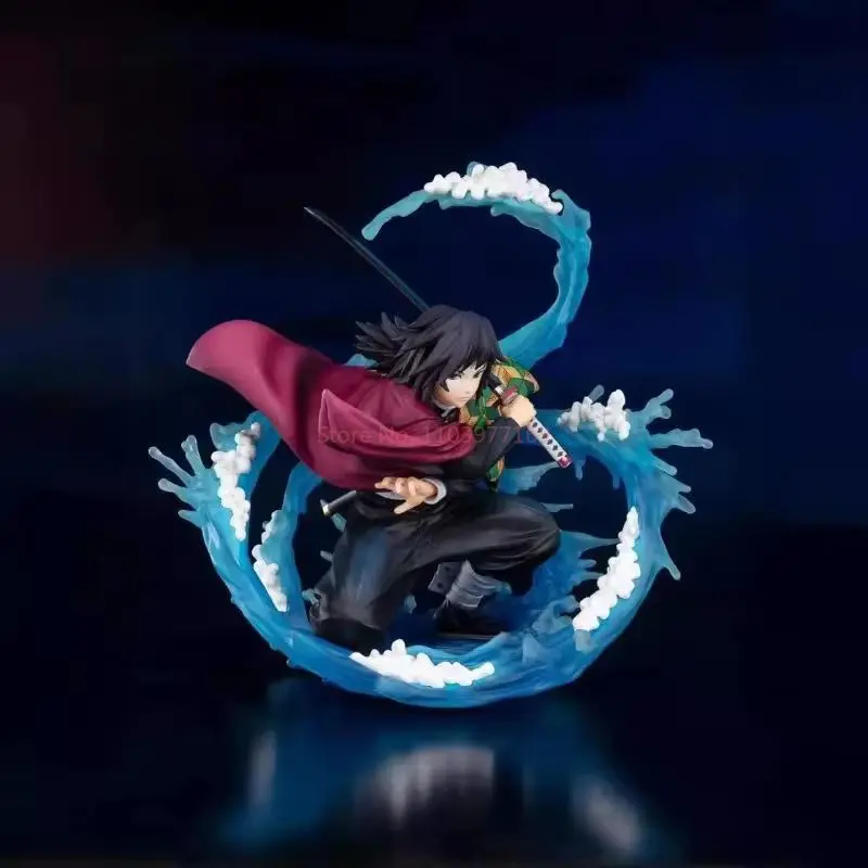 Demônio slayer zero tomioka giyuu 17cm anime figura de ação pvc modelo brinquedo kimetsu não yaiba coleção desktop ornamento presentes natal