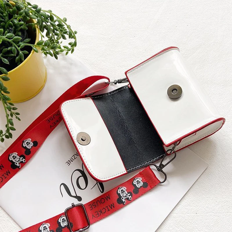 حقيبة كتف ميكي ميني ماوس للأطفال، حقيبة كروس صغيرة كرتونية لطيفة للأولاد والبنات، محفظة أنيقة بدون محفظة #6