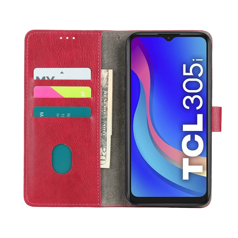 Leather Flip Wallet Case For чехол TCL 30 5G LE SE V XE XL Z 303 305 306 405 30SE TCL 30 30XE Phone Capa Cover