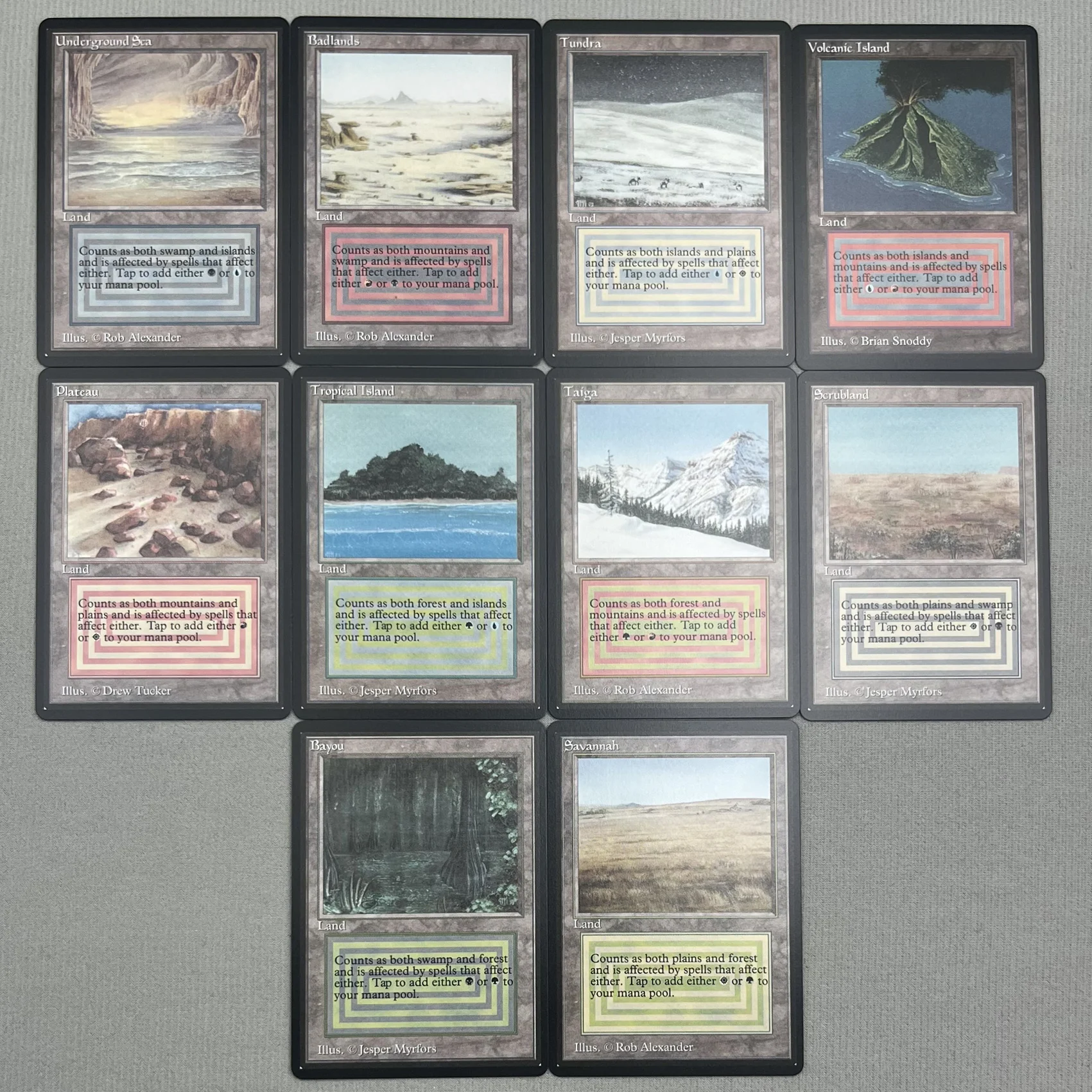 Beta MIX1-Ⅰ03 Tcg cards proxy German Black Core dual lands beta taiga tundra plateau savannah bayou scrubland tropical island