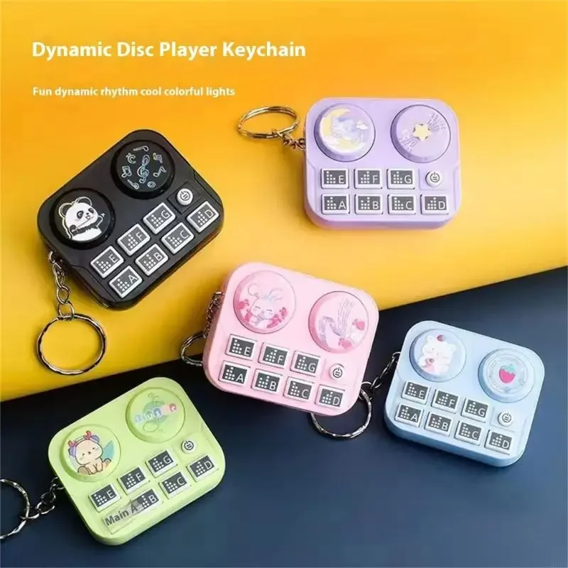 10 個 DJ サウンドマシンキーホルダープラスチック DJ コントローラぶら下げキーリング音楽学習ツールバッグとキー装飾 15UB