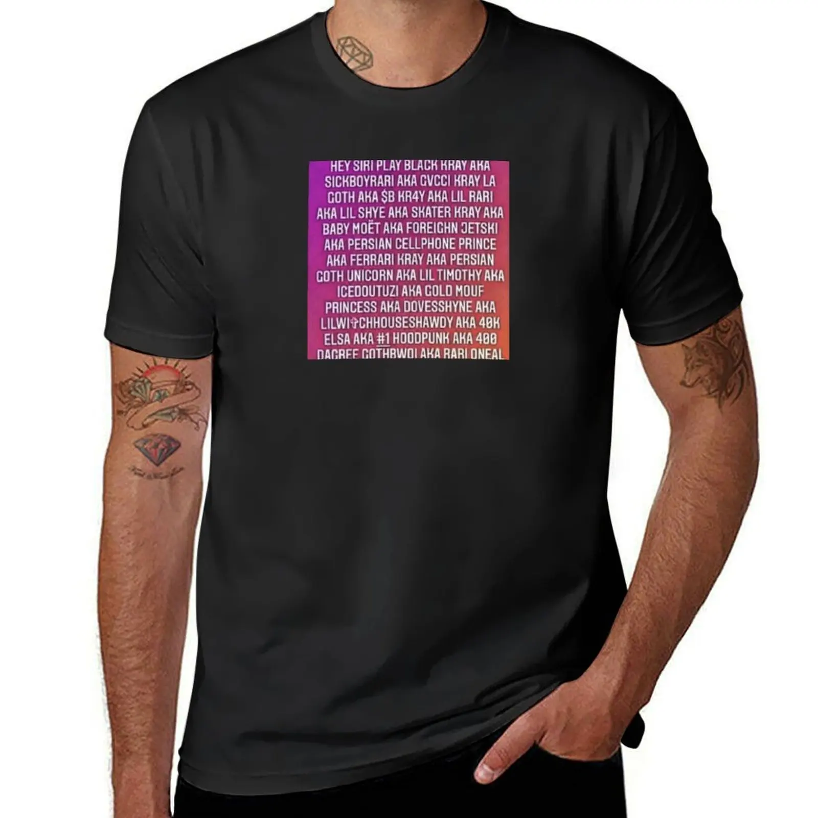 HEY SIRI PLAY BLACK KRAY AKA T-Shirt cute tops vintage sublime cute clothes mens champion t shirts