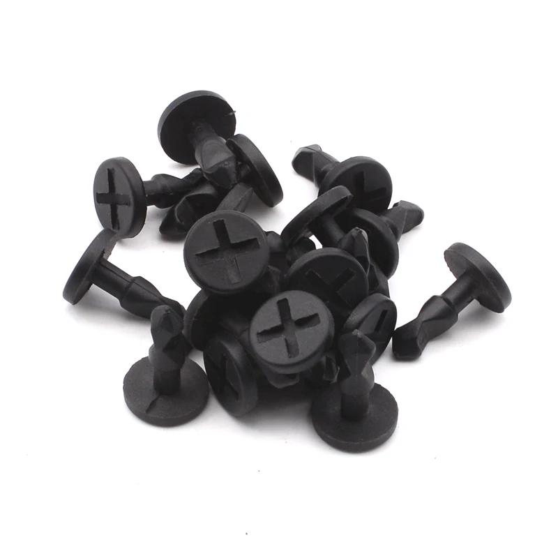 10PCS Engine Compartment Cover Plate Screw Clips Black Plastic For Porsche Cayenne 2003-2010 95557271000 955 572 710 00