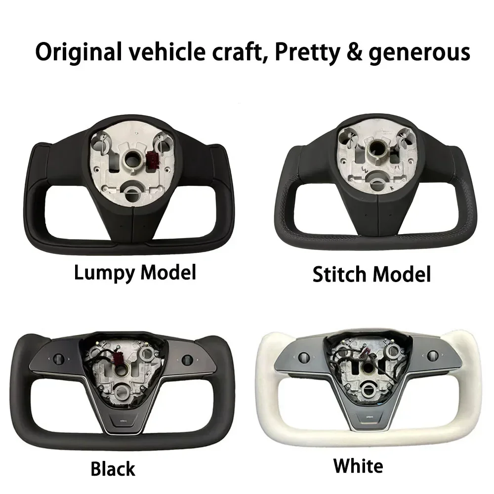 Yoke Handle Model Y 3 Heating Steering Wheel Model-X-Style For Tesla Personalized Racing Leather Customized Model 3 Y 2017-2025