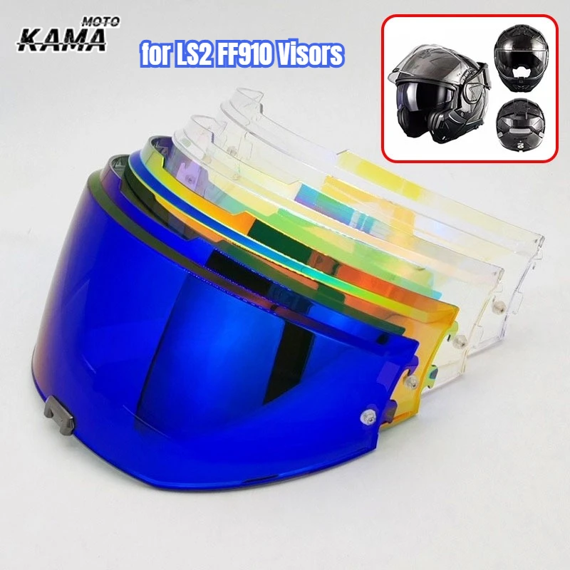 High-definition Helmet Lenses Are Suitable for LS2 FF910 Visors Rear Flip-up Full Helmet Color Changing Visor Visors