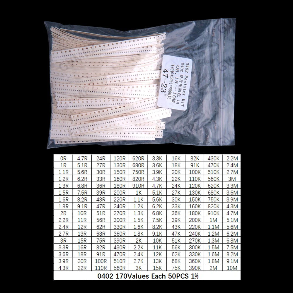 170/146/60Values 1k 2k 3k 4k 5k 0603 0805 0402 1206 SMD resistor sop 1% Each 50PCS Each 25PCS 1k 2k 3k 4k 5k