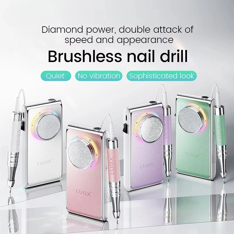 

（Big disount）Popular Rechargeable USB Brushless Drill Nails with Diamond-encrusted Speed Knob Professional Mini Electric Drill f