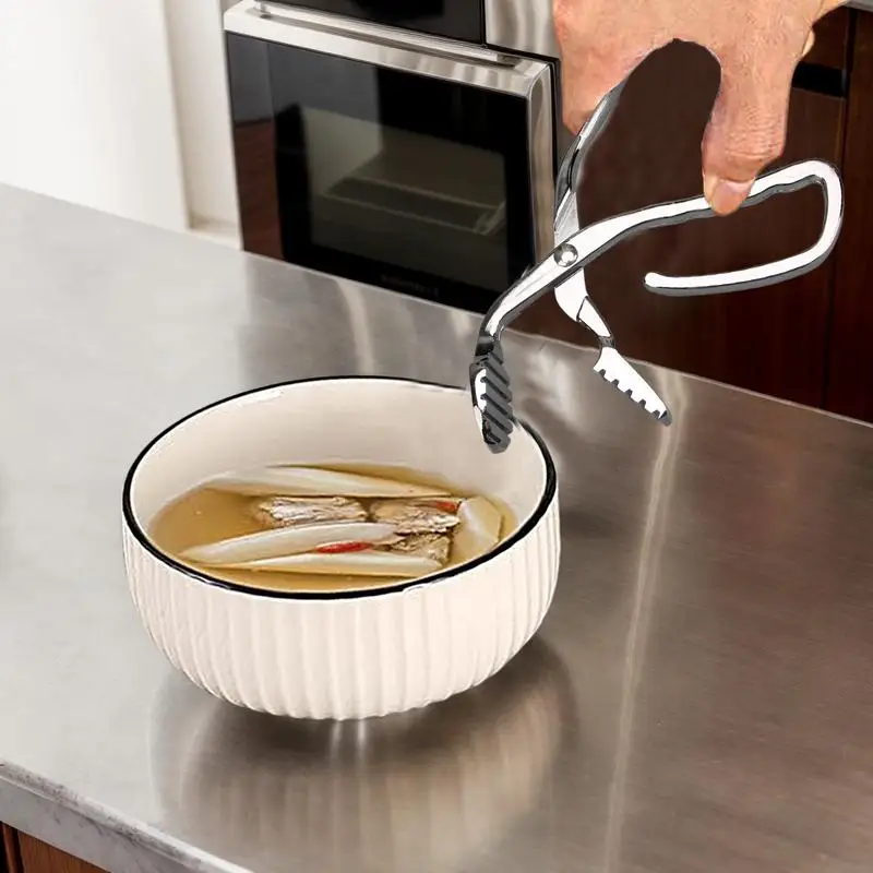 Hot Plate Bowl Retriever Anti-Scalding Bowl Gripper Clip Zinc Alloy Kitchen Retriever Tong For Picking Up Pots Baking Plates