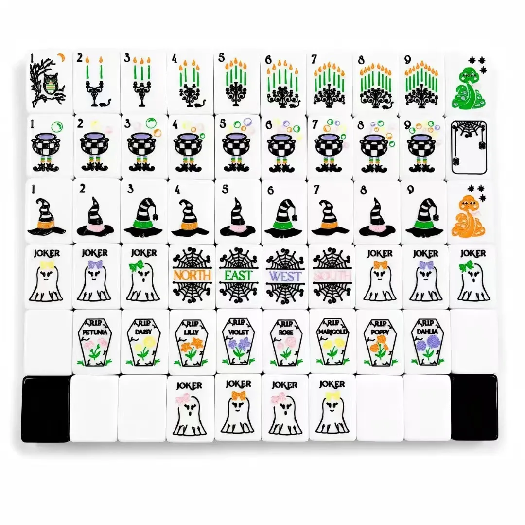 Blue Ocean Acrylic Mahjong Tiles, Crystal Jiangsu Set, Household Gift, Entertainment Game, 4 Players, High-Quality Material