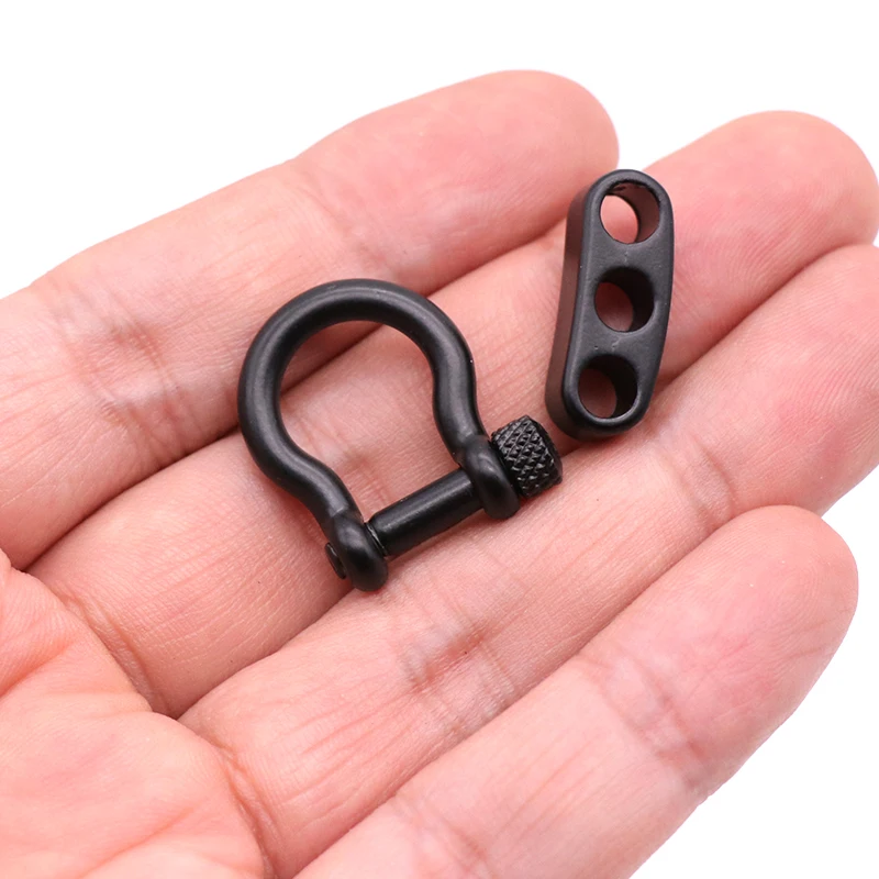 

10pcs zinc alloy Adjustable U Shape Anchor Shackle Paracord Bracelet Buckle EDC Outdoor Survival Rope Fittings For Outdoor Sport