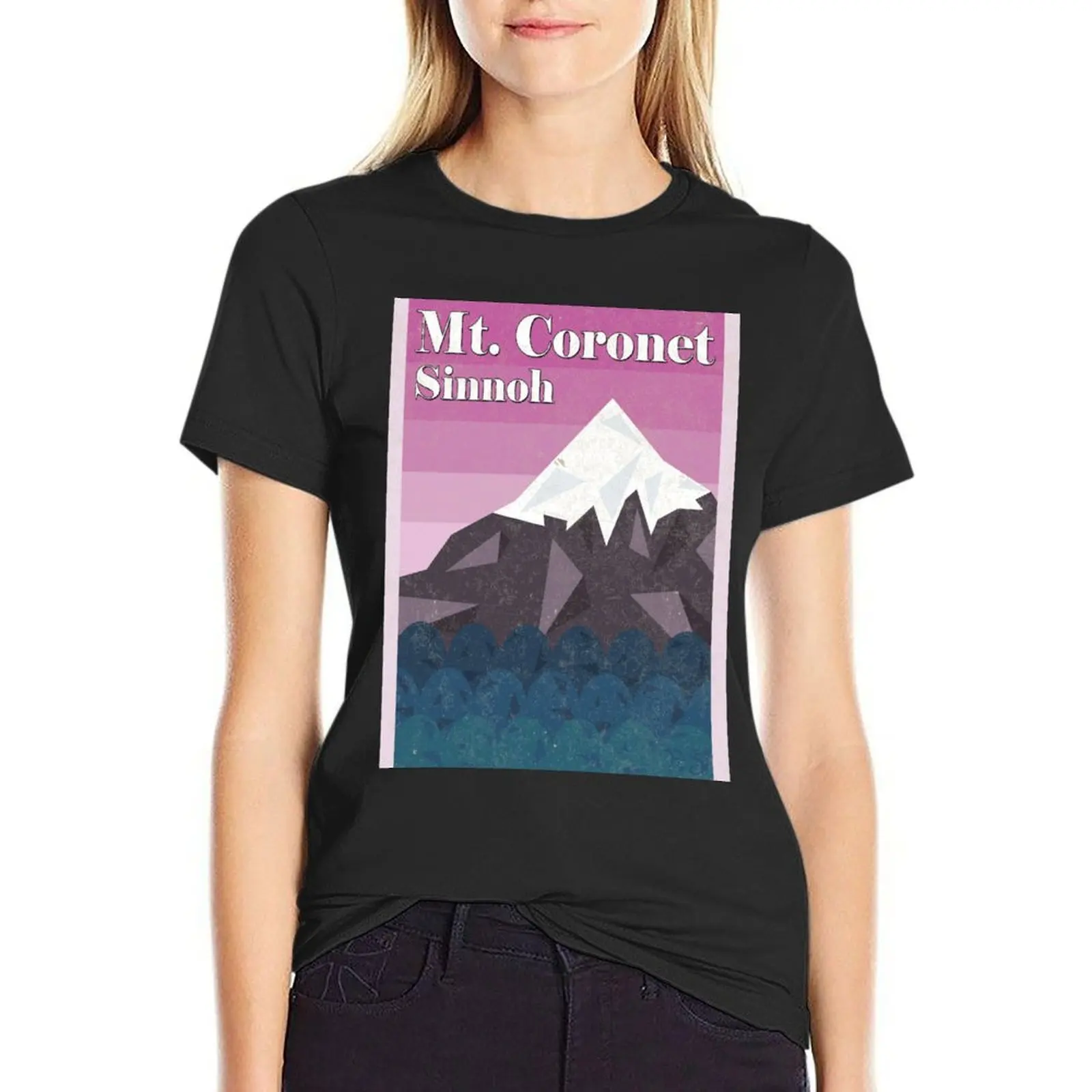 

Mount Coronet (Grunge Texture) T-Shirt summer tops Blouse woman t shirt